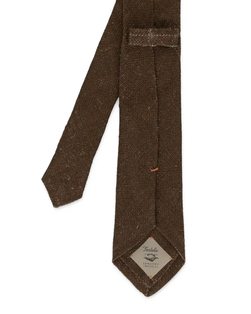 Fortela x Ermanno Imperial Visconti hemp tie - Braun Braun