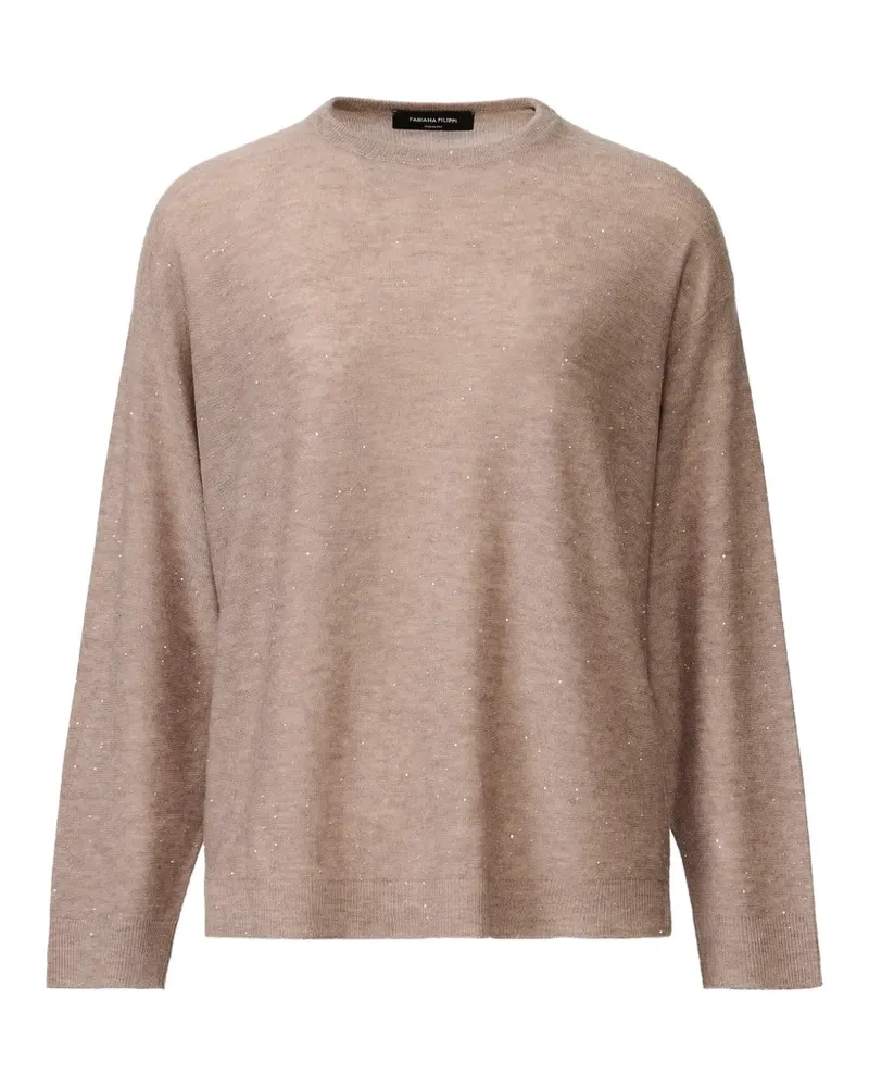 Fabiana Filippi Pullover mit Pailletten - Nude Nude