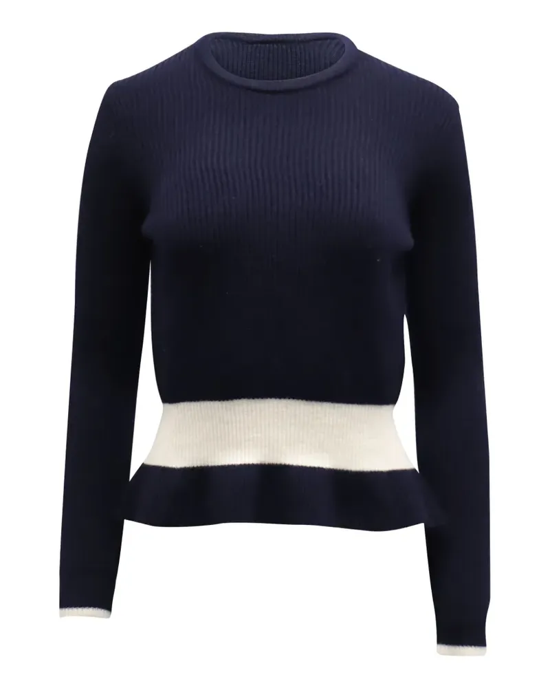 ba&sh knitted peplum sweater - Blau Blau