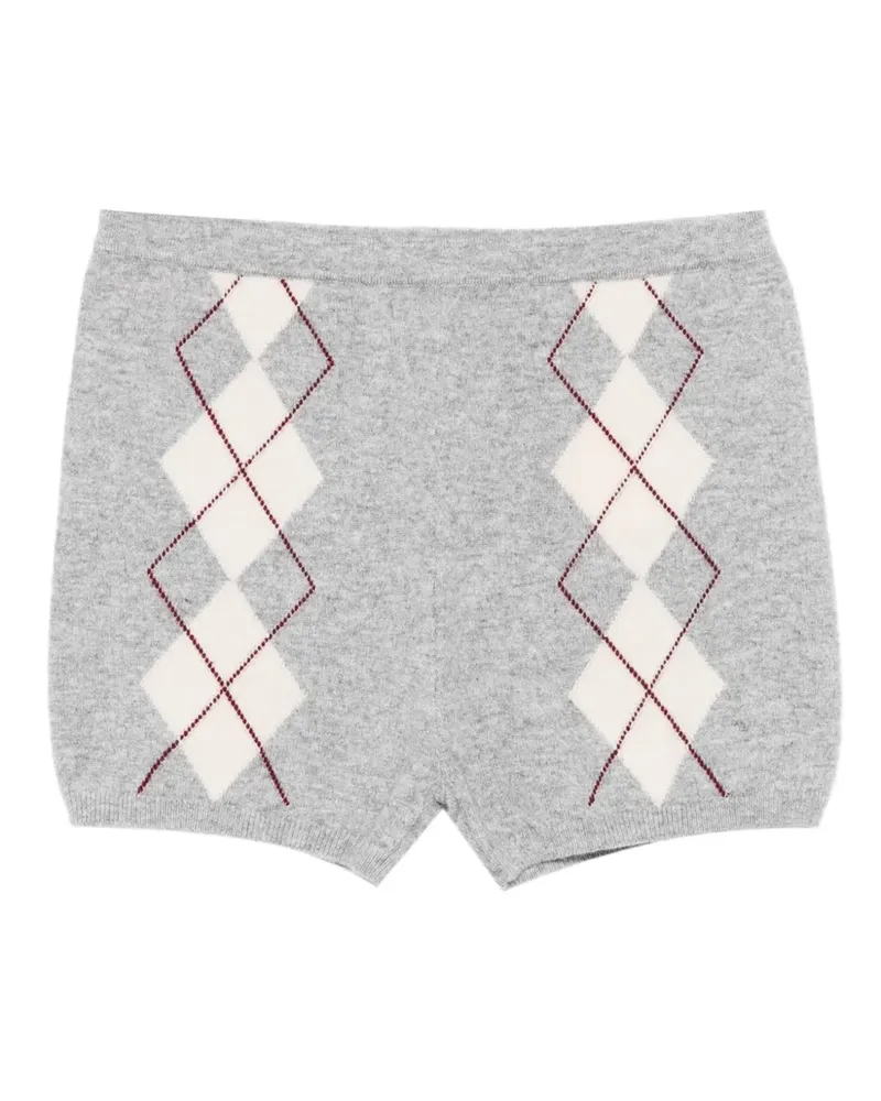 Sandro Shorts mit Argyle-Muster - Grau Grau