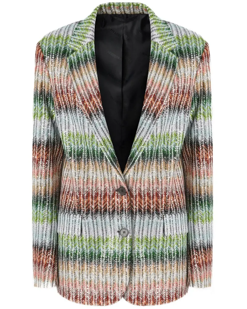 Missoni Blazer mit Zickzackmuster - Grün Grün