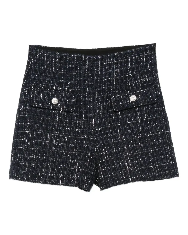 Sandro Olivia Tweed-Shorts mit Pailletten - Blau Blau