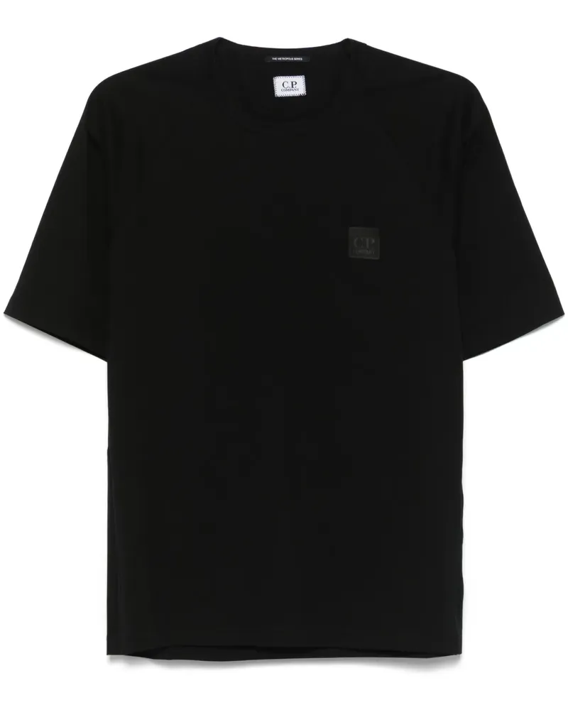 C.P. Company T-Shirt mit Logo-Applikation - Schwarz Schwarz