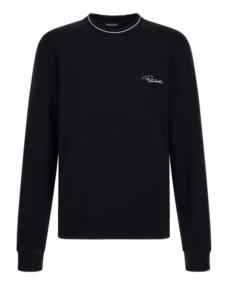 Roberto Cavalli logo-embroidered sweatshirt - Schwarz Schwarz