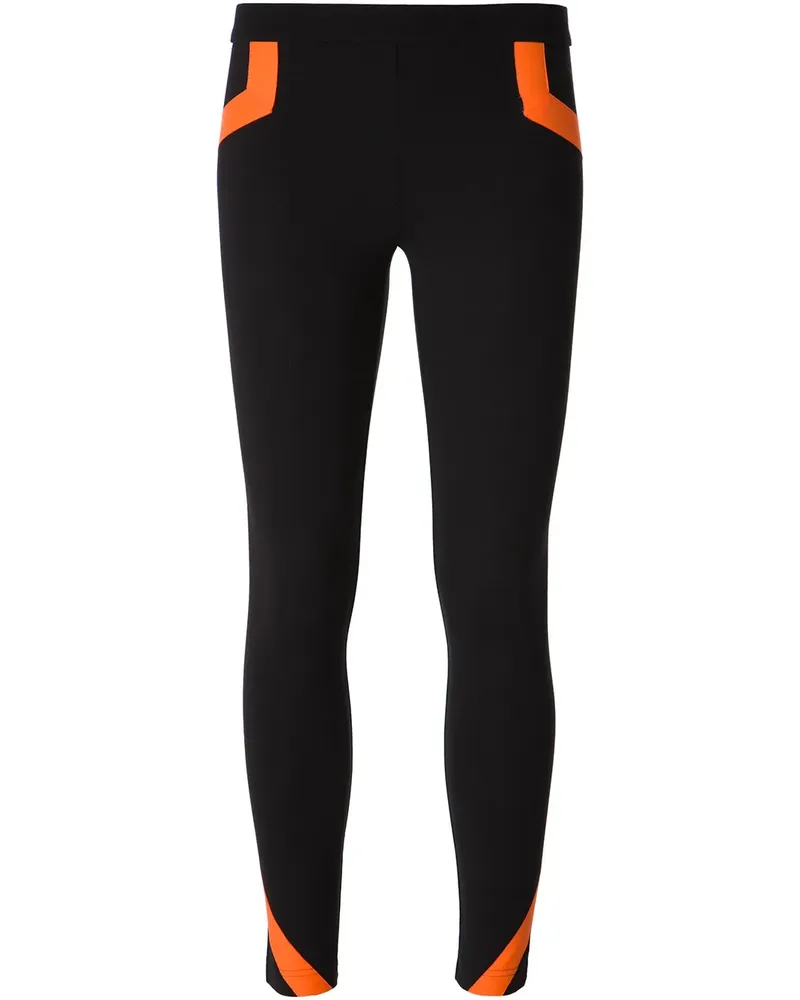 Y-3 stripe detail leggings - Schwarz Schwarz