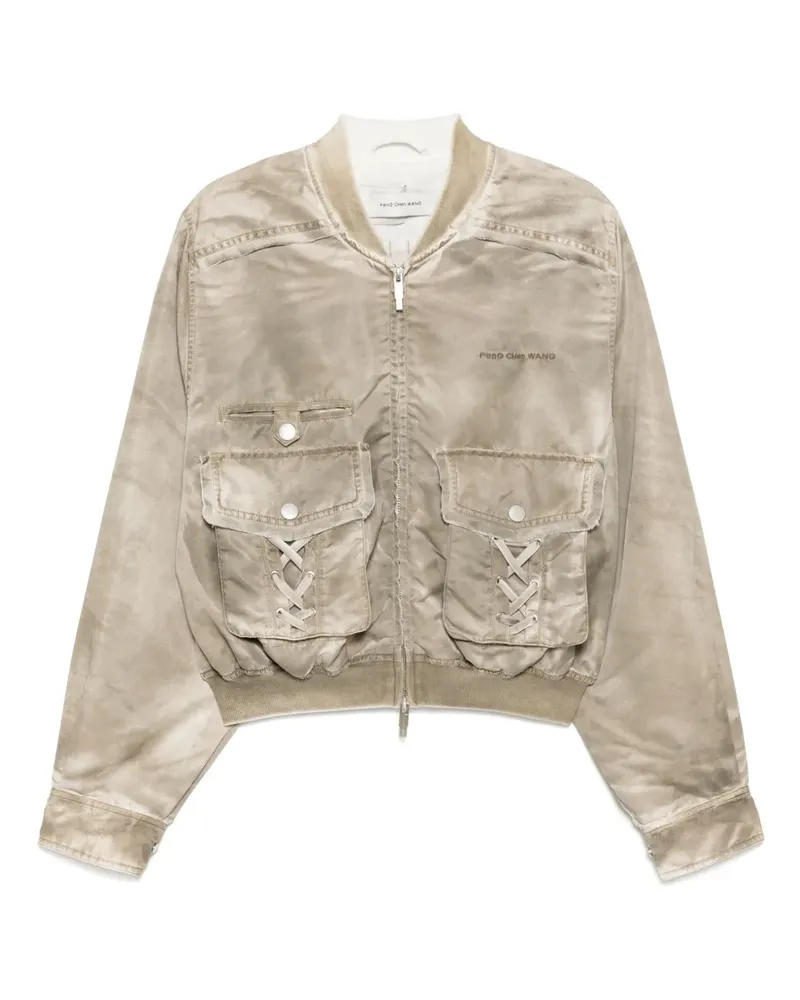 Feng Chen Wang Bomberjacke mit Logo-Stickerei - Nude Nude