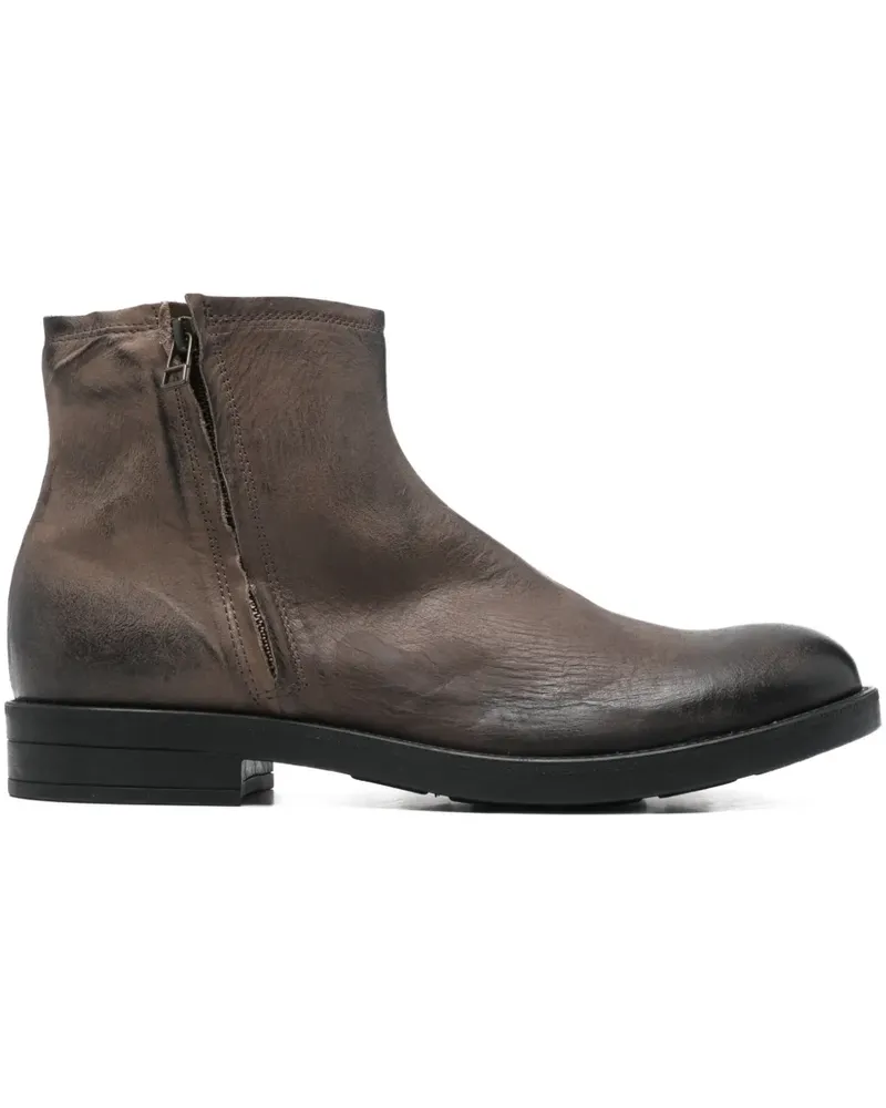 LEQARANT zip leather boots - Braun Braun