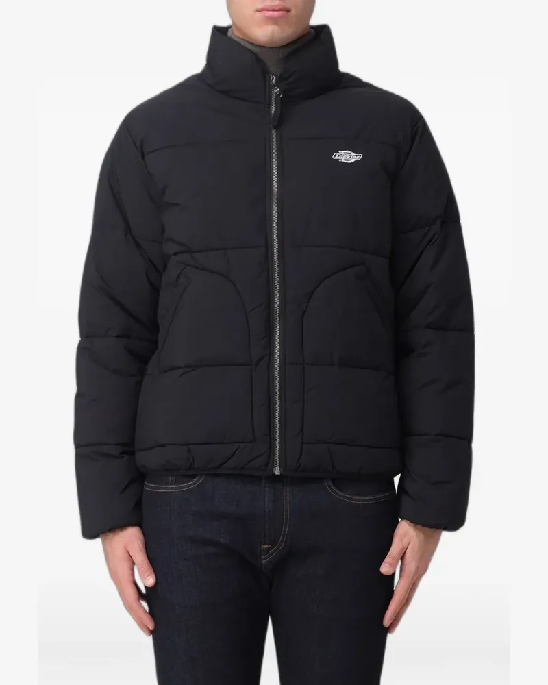 Dickies Gesteppte Jacke mit Logo-Patch - Schwarz Schwarz