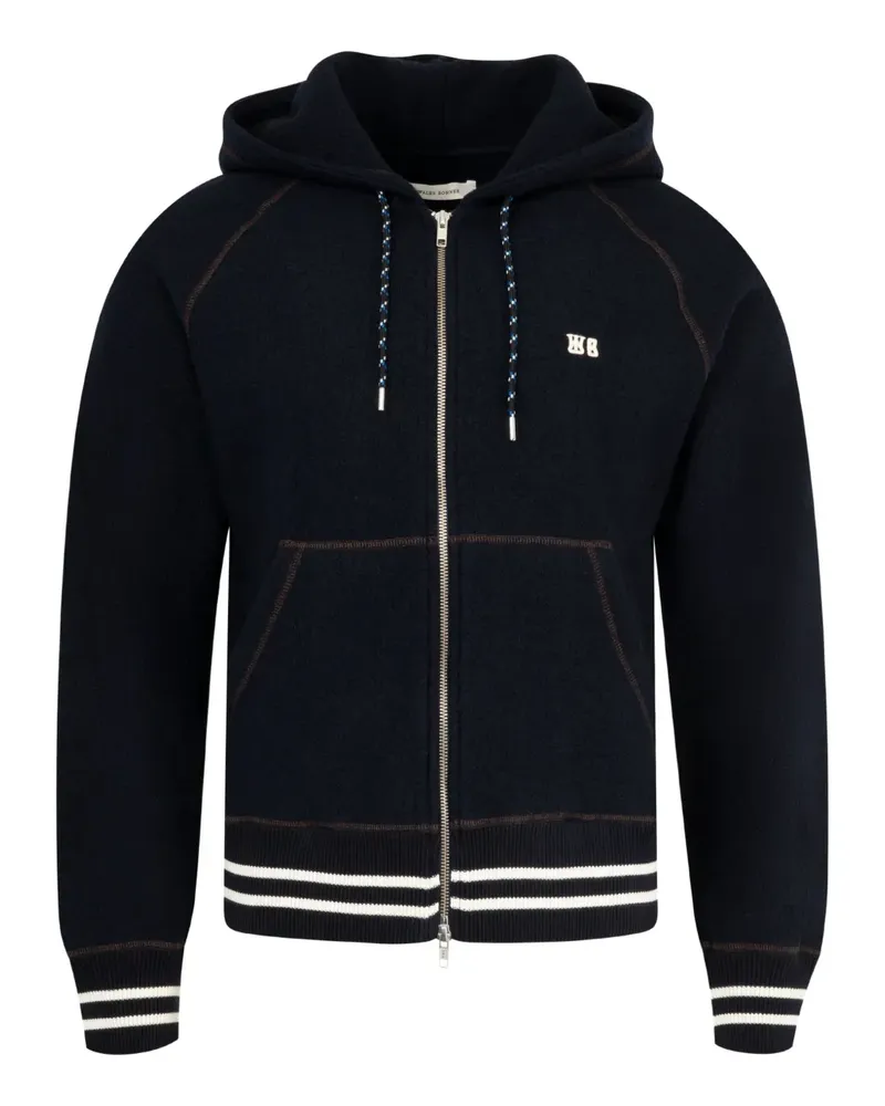 Wales Bonner October zip-up hoodie - Schwarz Schwarz