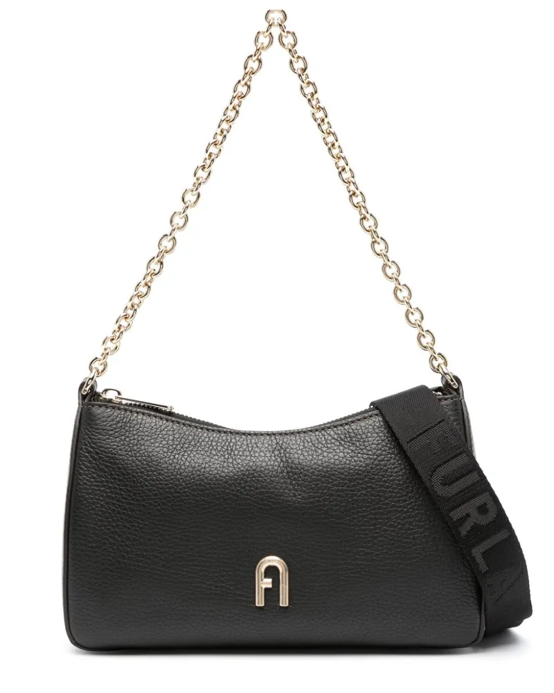 Furla Umhängetasche mit Logo-Schild - Schwarz Schwarz
