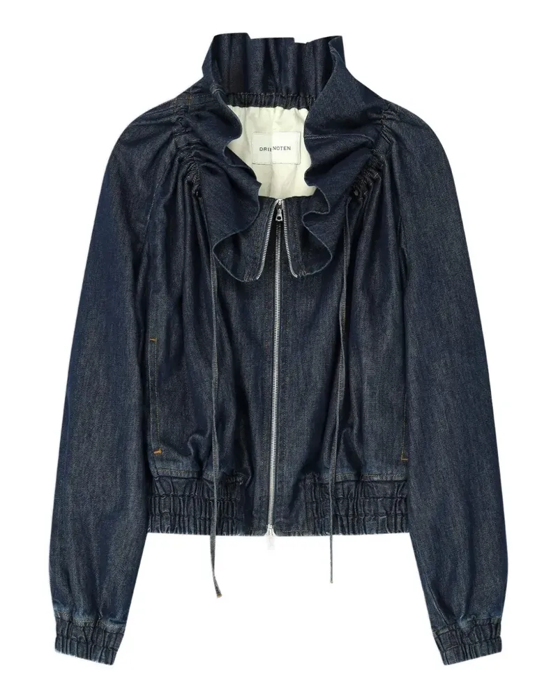 Dries van Noten Gerüschte Kokon-Jeansjacke - Blau Blau