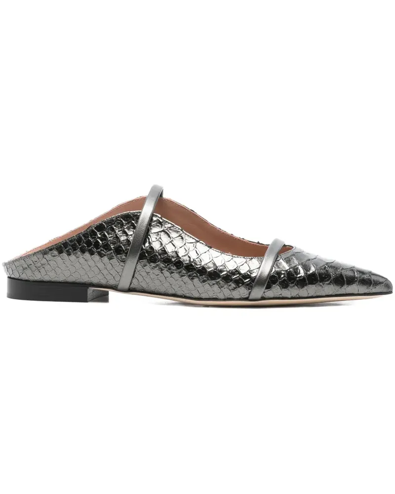 Malone Souliers Spitze Ballerinas aus Leder - Grau Grau