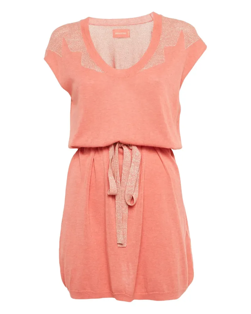 Zadig & Voltaire scoop-neck short-sleeve dress - Rosa Rosa