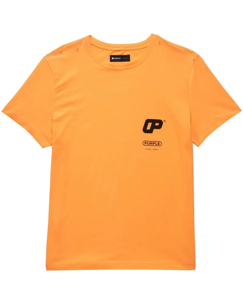 PURPLE BRAND T-Shirt mit Logo-Print - Orange Orange