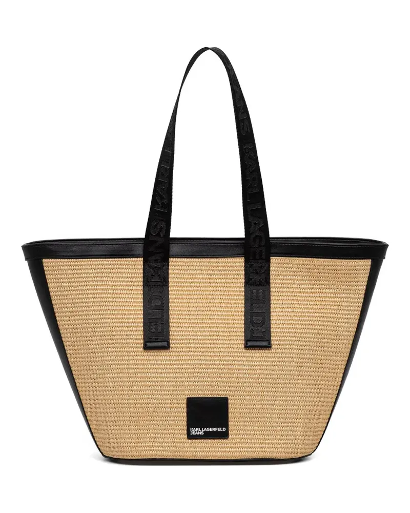 Karl Lagerfeld Shopper mit Logo-Patch - Nude Nude