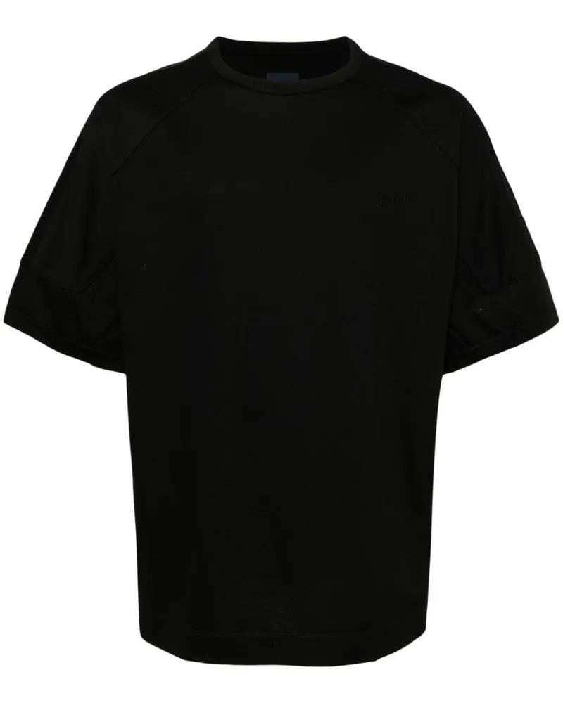 JUUN.J T-Shirt mit Logo-Stickerei Schwarz