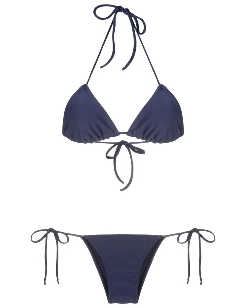 Amir Slama Triangel-Bikini mit Neckholder - Blau Blau