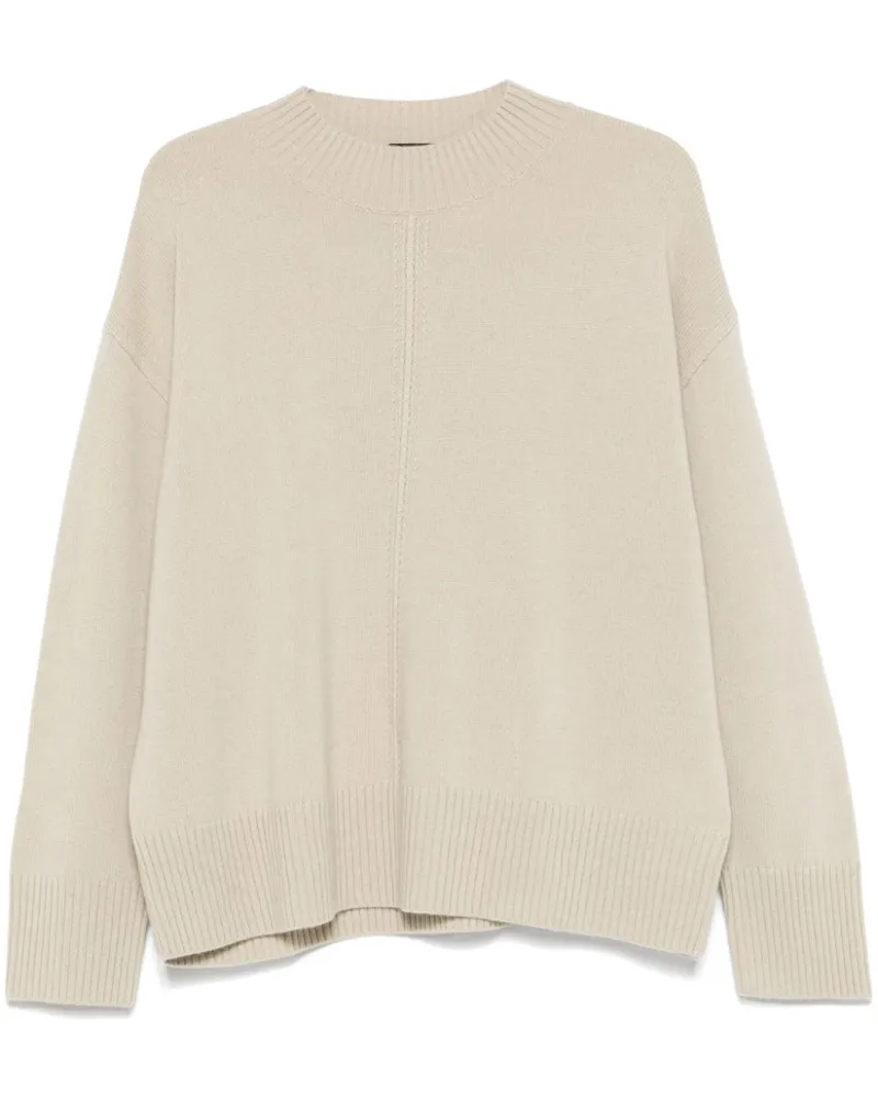 HUGO BOSS Kaschmirpullover mit Rundhalsausschnitt - Nude Nude