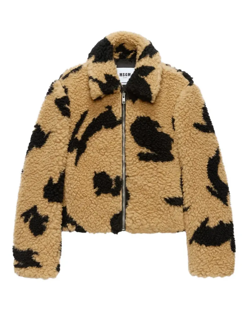 MSGM Gemusterte Jacke - Nude Nude