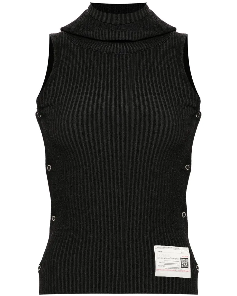 MIHARAYASUHIRO Oberteil mit Logo-Patch - Schwarz Schwarz