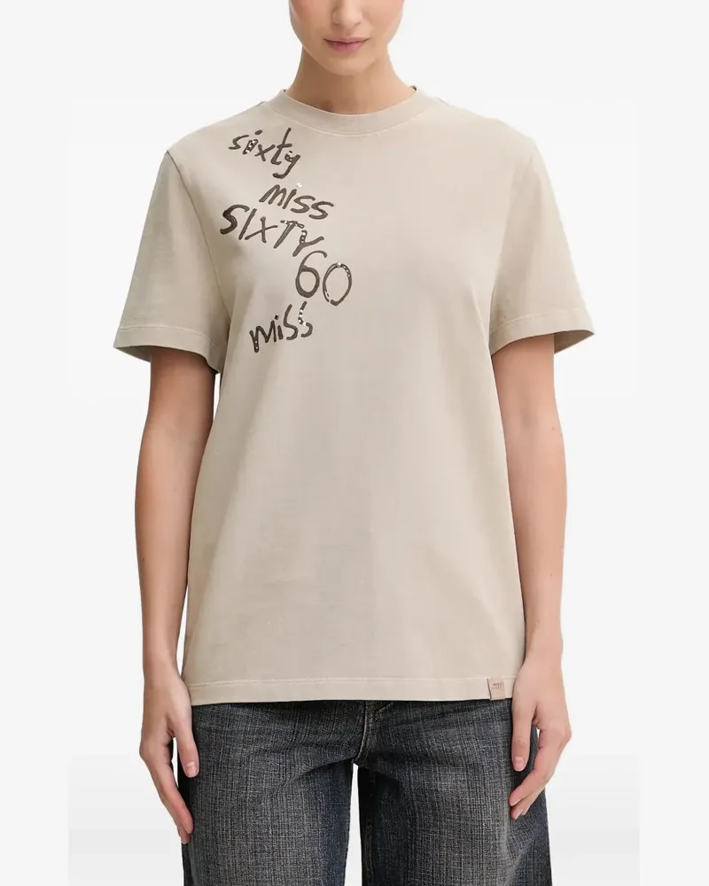 Miss Sixty T-Shirt mit Stickerei - Nude Nude