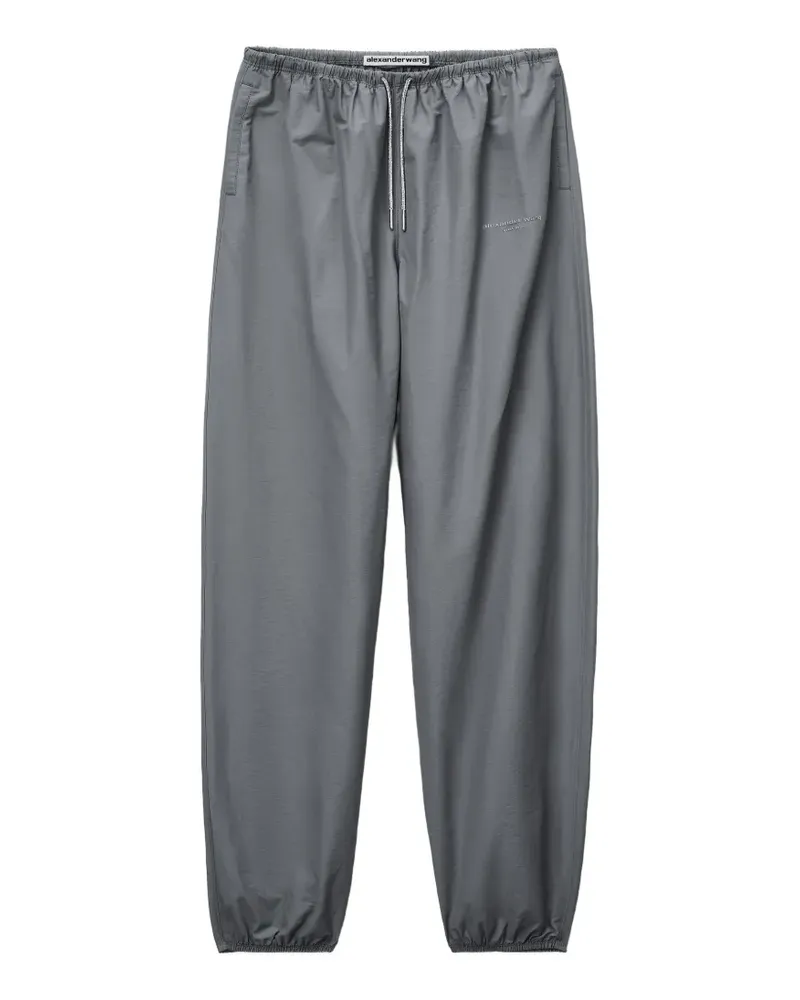 Alexander Wang Mittelhohe Crystal Hotfix Jogginghose mit Kordelzug - Grau Grau