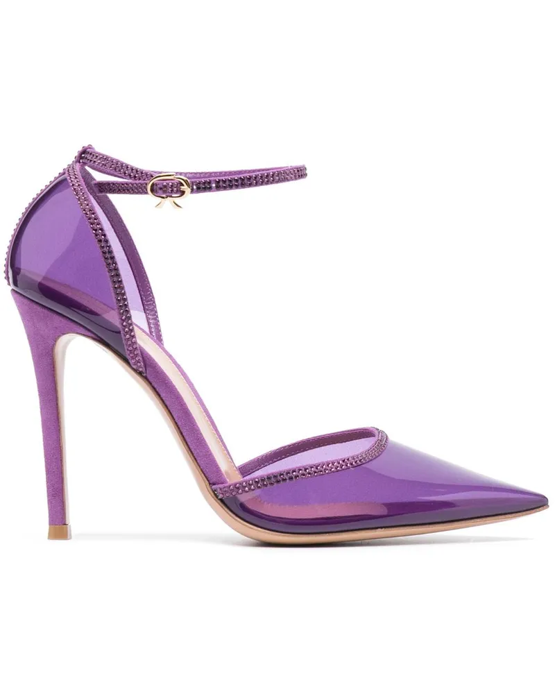 Gianvito Rossi Pumps mit Kristallen 110mm - Violett Violett