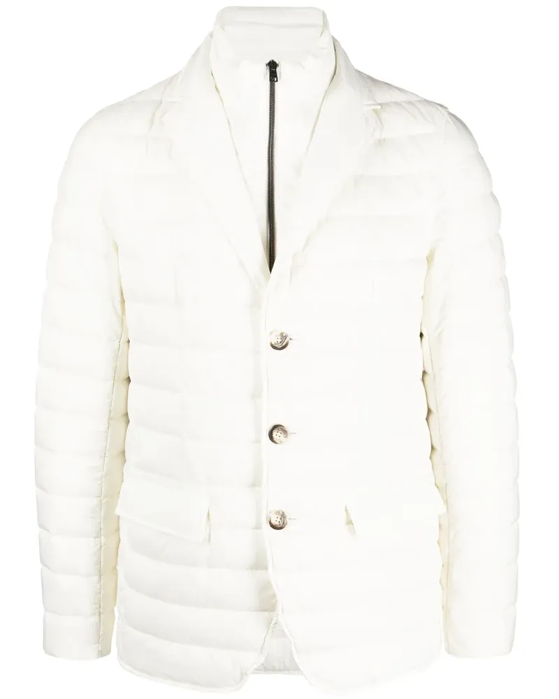 Herno Gefütterte Jacke mit fallendem Revers - Weiß Weiß