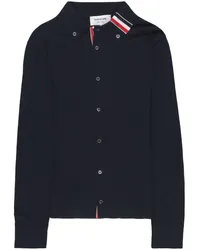 Thom Browne Cardigan mit Besatzstreifen Blau