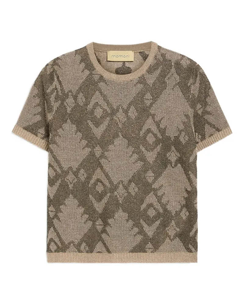 Momoni Bruma jacquard crewneck T-shirt - Braun Braun