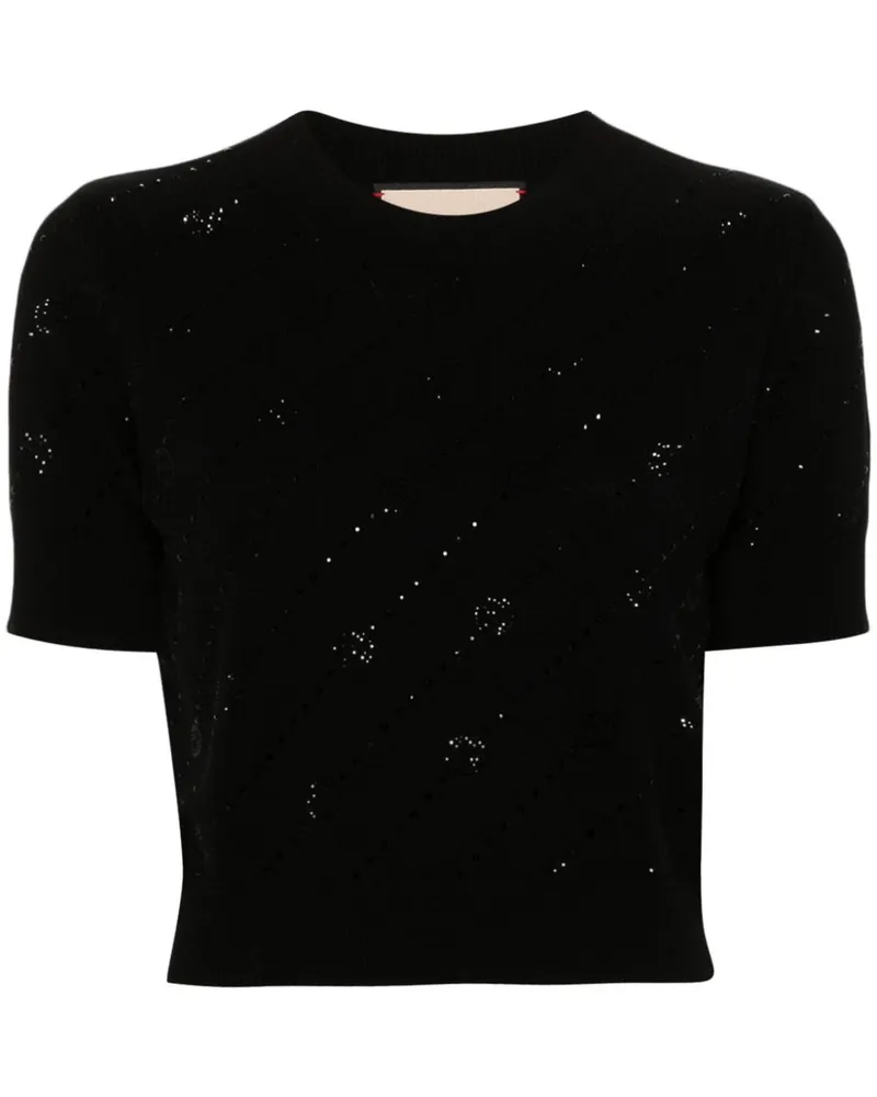 Gucci Kaschmirpullover mit GG - Schwarz Schwarz