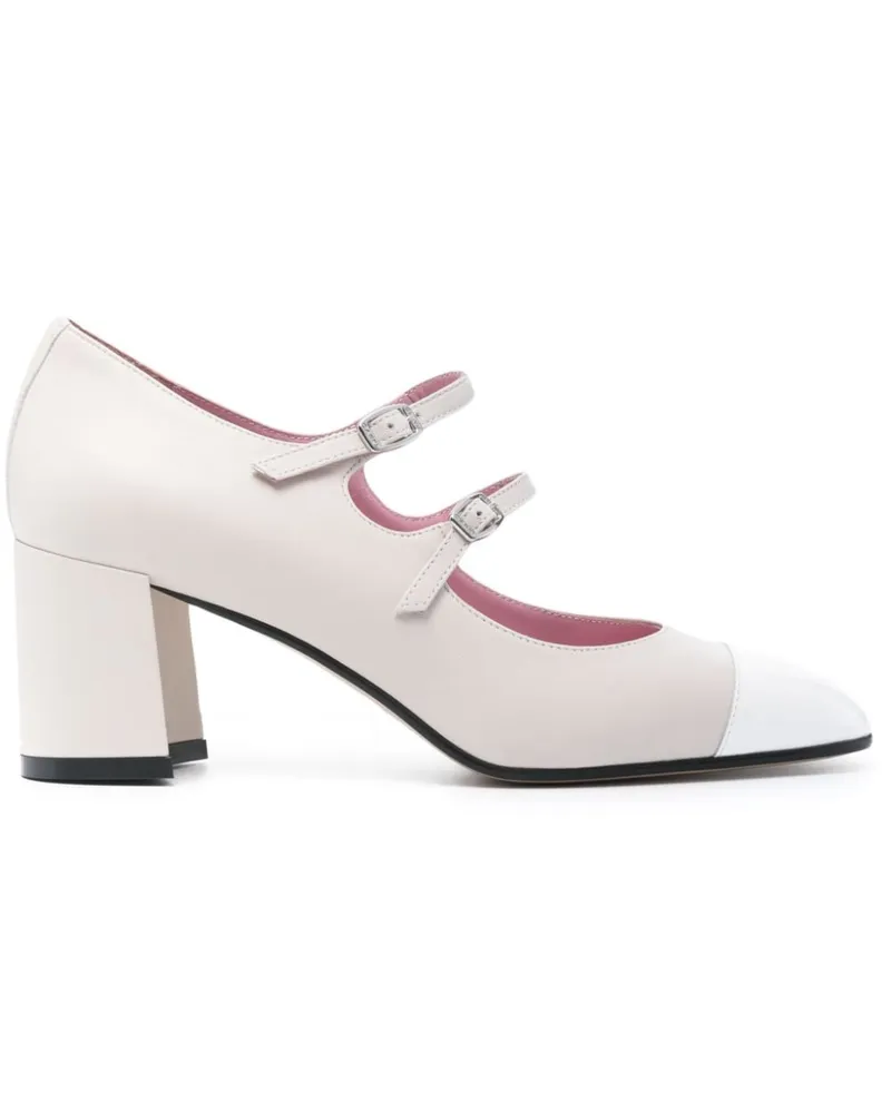Carel Pumps aus Leder 70mm - Nude Nude