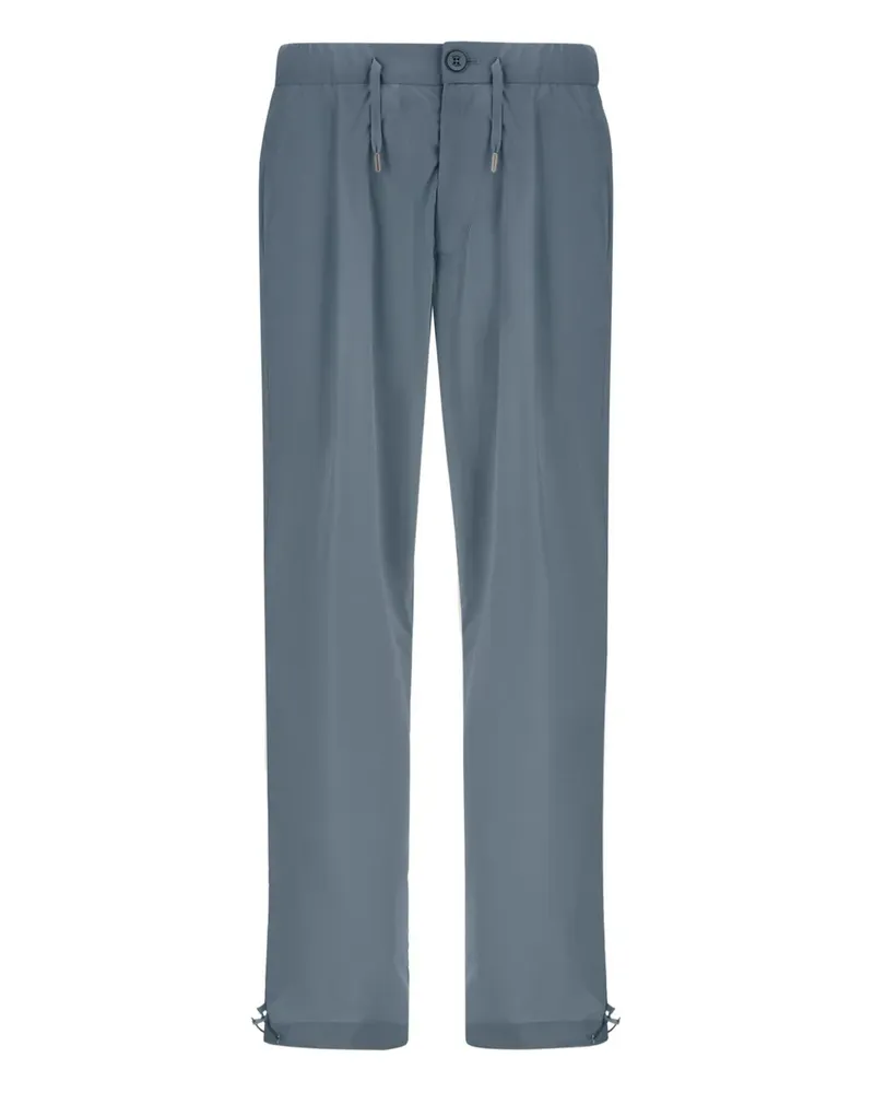 Herno Gerade Bundfaltenhose mit Kordelzug - Blau Blau