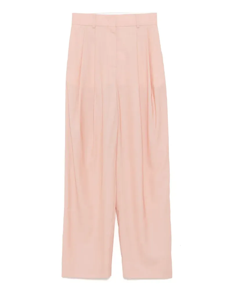 RECTO Weite Hose mit Falten - Rosa Rosa