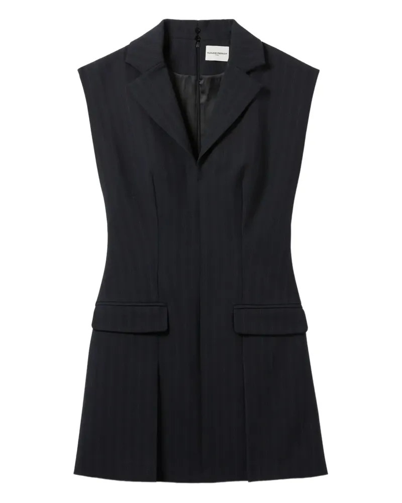 Claudie Pierlot Kleid mit Nadelstreifen - Schwarz Schwarz