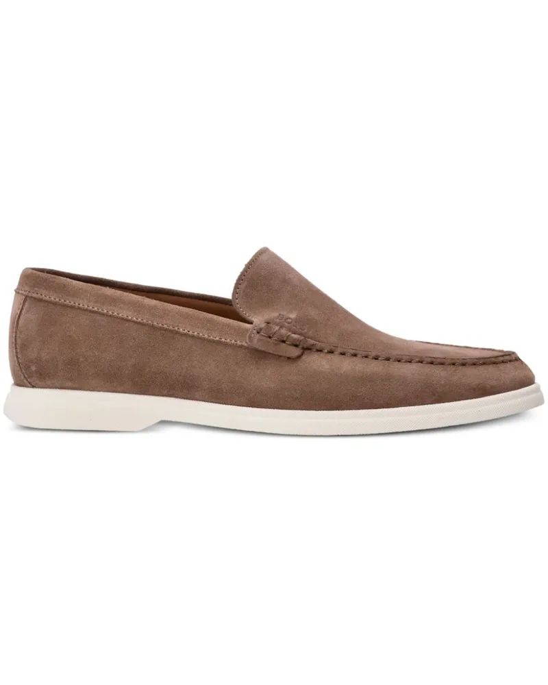 HUGO BOSS Sienne Loafer aus Wildleder Nude