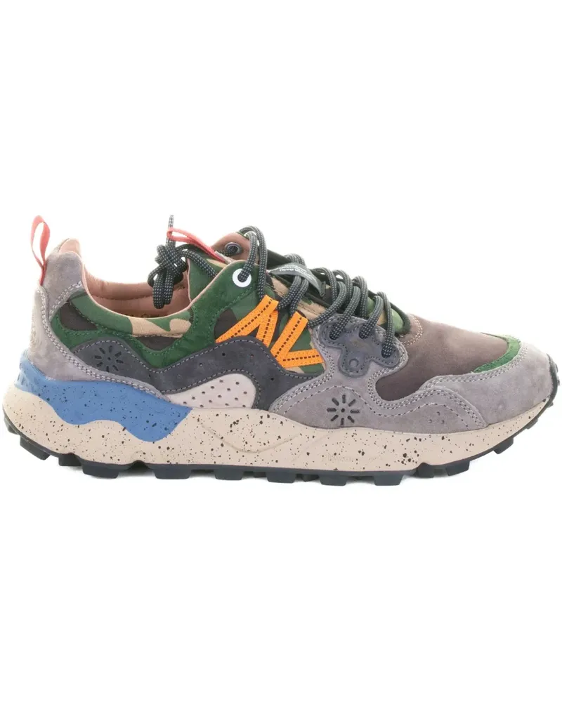 Flower MOUNTAIN Yamano 3 camouflage panelled sneakers - Grau Grau