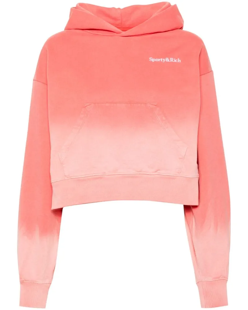 SPORTY & RICH Seir Kapuzenpullover mit Logo-Stickerei - Rosa Rosa