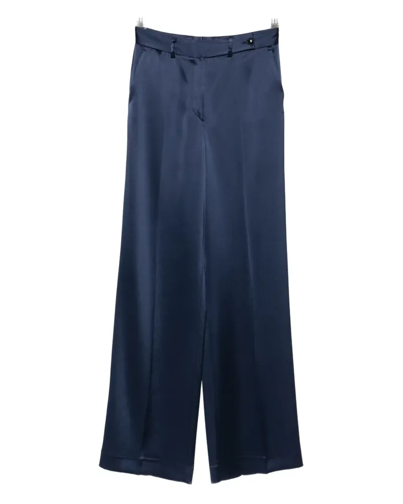 Kiton Hose aus Satin - Blau Blau