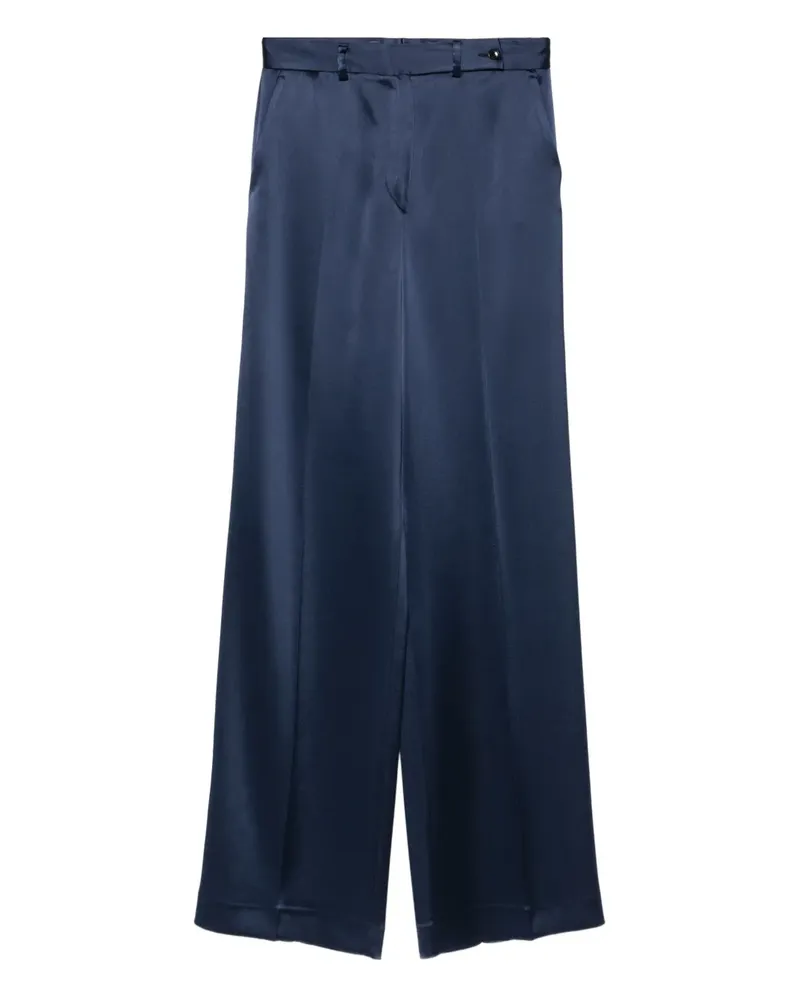 Kiton Hose aus Satin - Blau Blau
