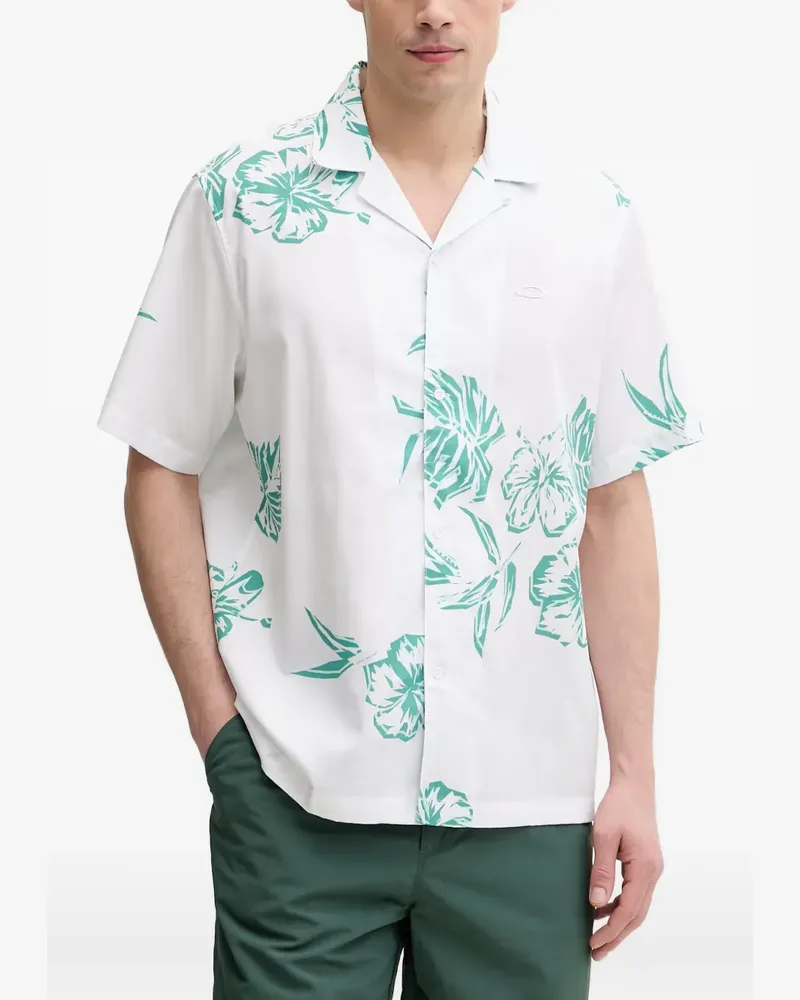 Oakley Hibiscus Breeze floral-print short-sleeve shirt - Weiß Weiß