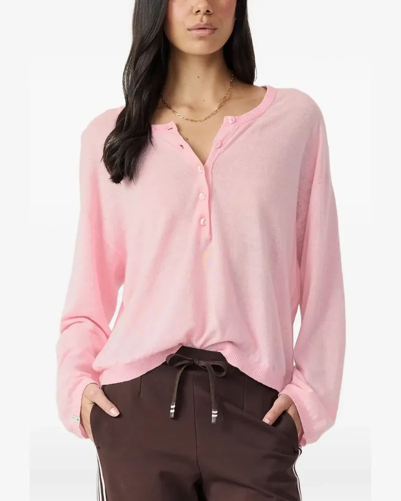 The Upside Rylee Langarmshirt mit Knöpfen - Rosa Rosa