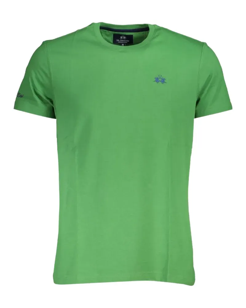 La Martina logo-embroidered cotton T-shirt - Grün Grün