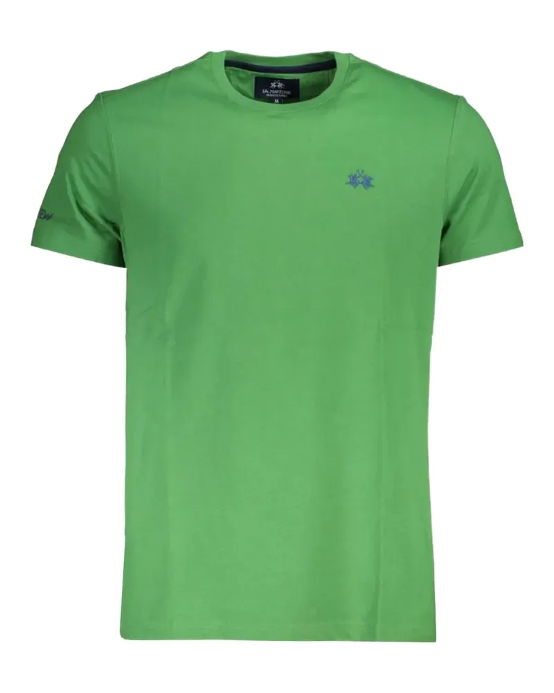 La Martina T-Shirt mit Logo-Stickerei - Grün Grün