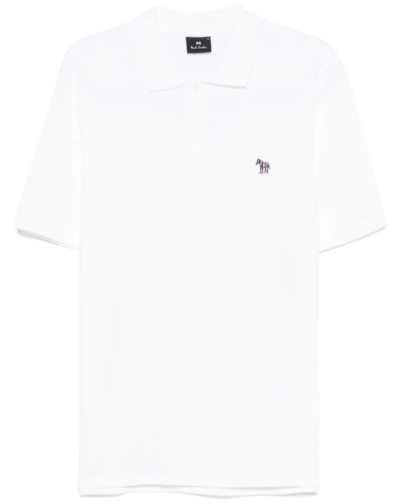 Paul Smith Poloshirt mit Zebra-Patch - Weiß Weiß