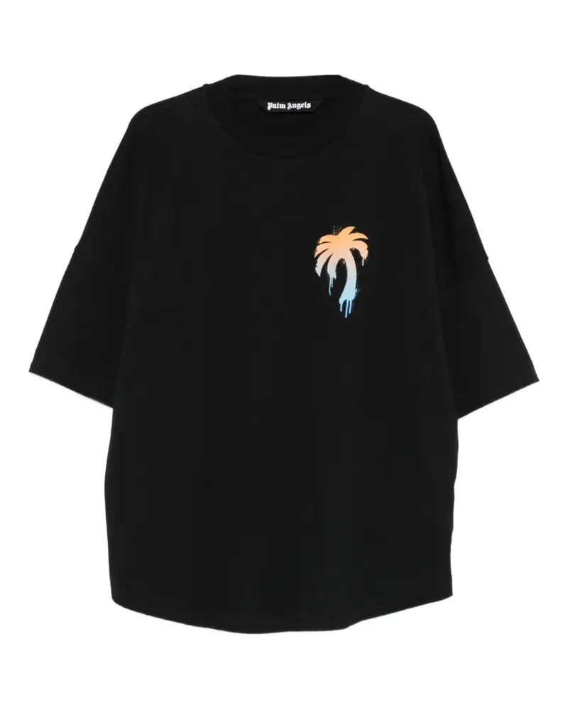 Palm Angels palm tree-print T-shirt - Schwarz Schwarz