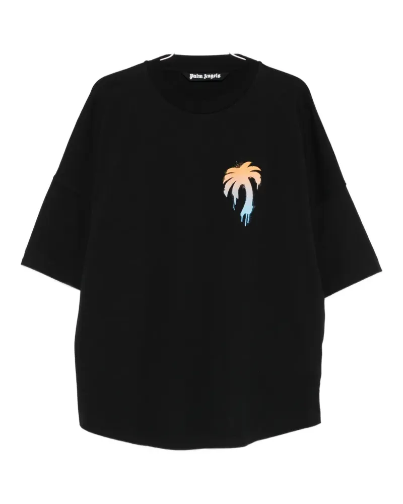 Palm Angels palm tree-print T-shirt - Schwarz Schwarz