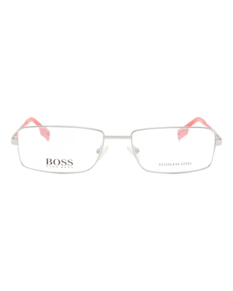 HUGO BOSS rectangle-frame glasses - Silber Silber