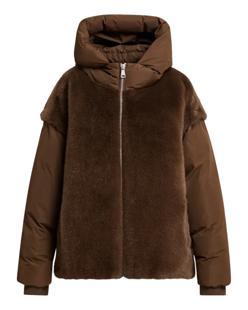 Essentiel Kbeauty Steppjacke mit Faux Fur - Braun Braun