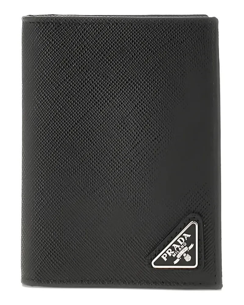 Prada triangle-logo cardholder - Schwarz Schwarz